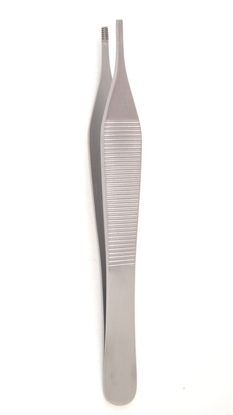 Brown-Adson Tissue Forceps, 4 3/4" (12.0 Cm), Angled Tips, 9x9 Teeth